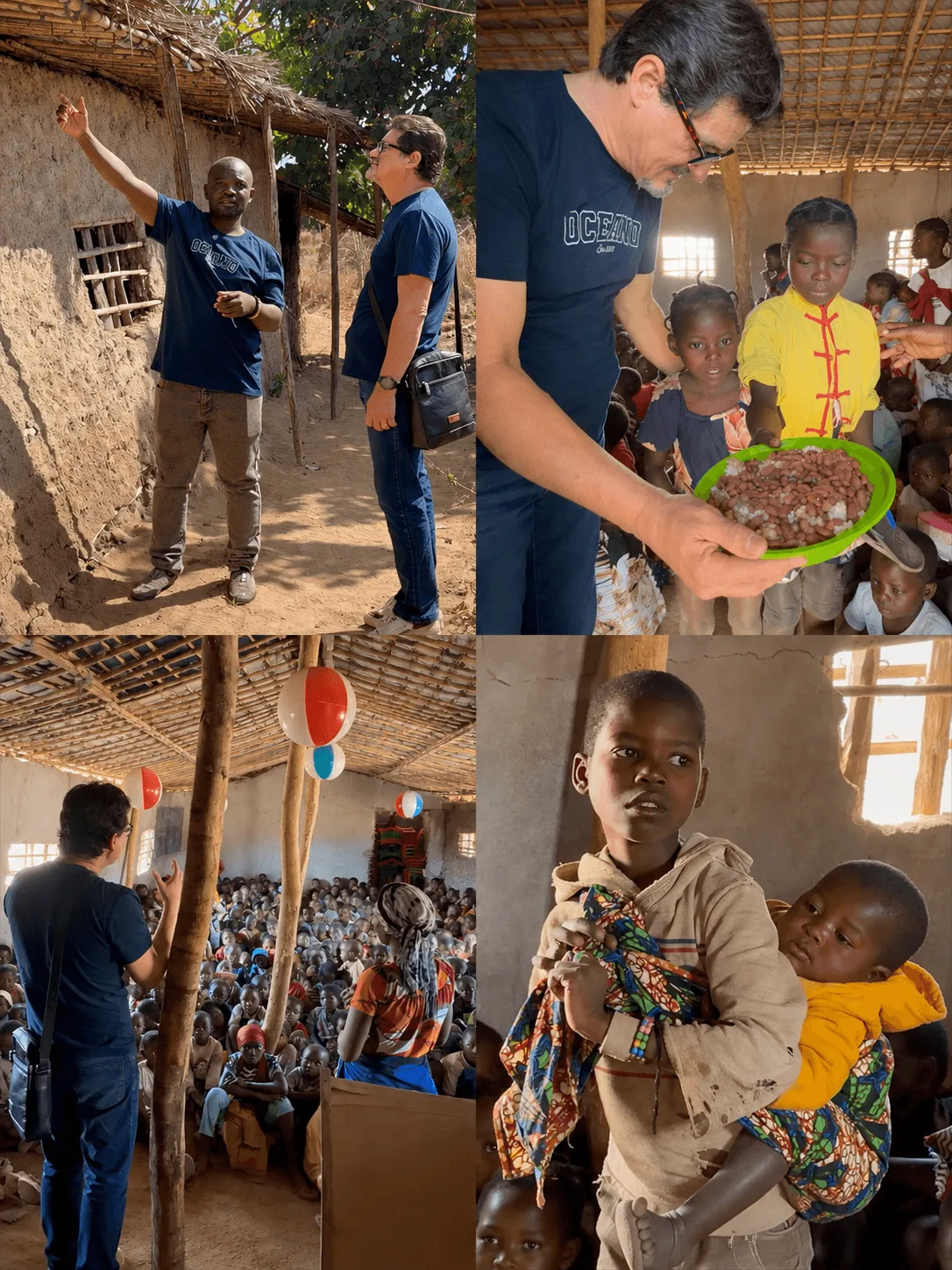 Visitas, encontros e refeições em ações comunitárias.