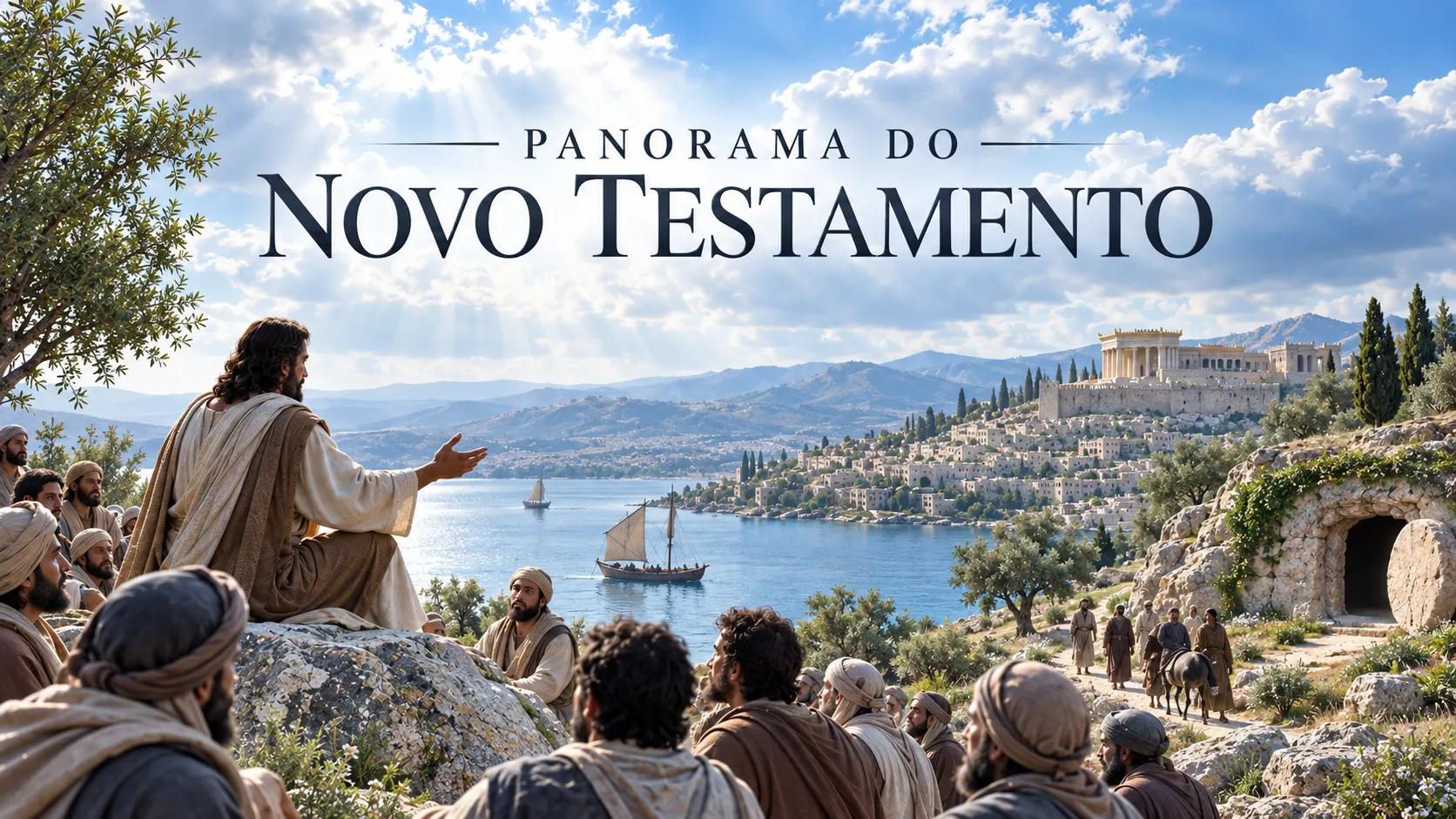 Capa do material Panorama Bíblico do Novo Testamento